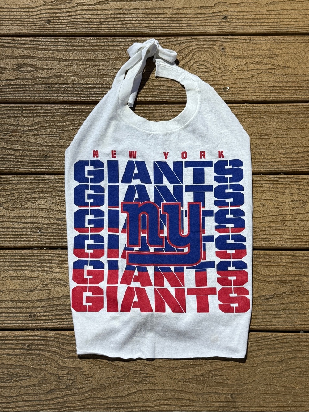 New York Giants White HalterTop